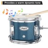 Drum Set, 1 Wood/Metal AD-150 Three Drums Set,Includes Bass Drum, 2 Toms, Cymbal, Drum Sticks, Bass Pedal and Stool,Percussion Musical Instrument Gift - 4 of 4