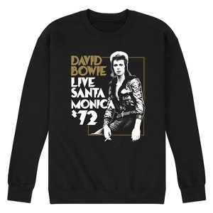 Men's - David Bowie - Live Santa Monica 72 Music Poster Graphic Fleece Sweatshirt - 1 of 4