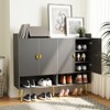 ELECWISH Large Modern Shoe Cabinet Organizer With Doors for Closet, Entryway - 4 of 4