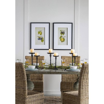Set of 2 Black Framed Botanical Fruit Wall Art