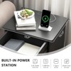 CIPACHO Black 1 Drawer Modern Nightstand with Charger Station USB Type C Ports AC Outlets and Ample Storage for Bedroom - 4 of 4