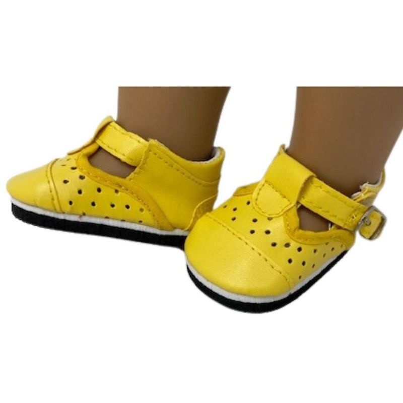 Doll Clothes Superstore Yellow Mary Jane Shoes For All 18 Inch Girl Dolls, 3 of 5