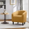 GustoWave Velvet Accent Chair, Luxurious Barrel Armchair with Soft padded Seat, Comfortable Modern Furniture for Living Room, Bedroom, Office - 2 of 4