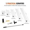 VEVOR Drywall Skimming Blade Set, 10/16/24/32/40 in Skimming Blades + 34-81.6 in Extension Handle Pole, Steel Knife Professional Skim Coat Tools - 3 of 4