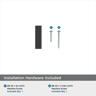 Matte Black Aluminum T-Handle Cabinet Knob, 2 Inch