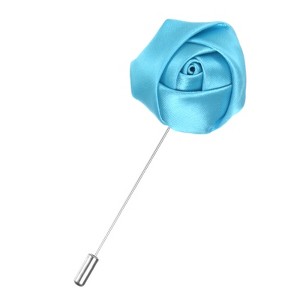 Unique Bargains Wedding Groom Boutonnieres Rose Flower Lapel Pins for Men 1 Pc - 1 of 4