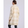 Allegra K Women's Winter Plaid Long Sleeve Open Front Outwear Casual Sweater Cardigan - 4 of 4
