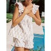 Imily Bela Women's Floral Print Pajama Short Set Ruffle Casual Two Piece Sleepwear Loungewear - 4 of 4