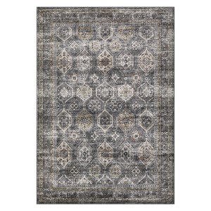 COZONY Washable Vintage Boho Area Rug, Stain Resistant Non-Slip Floral Carpet for Living Room Dining Room Bedroom - 1 of 4