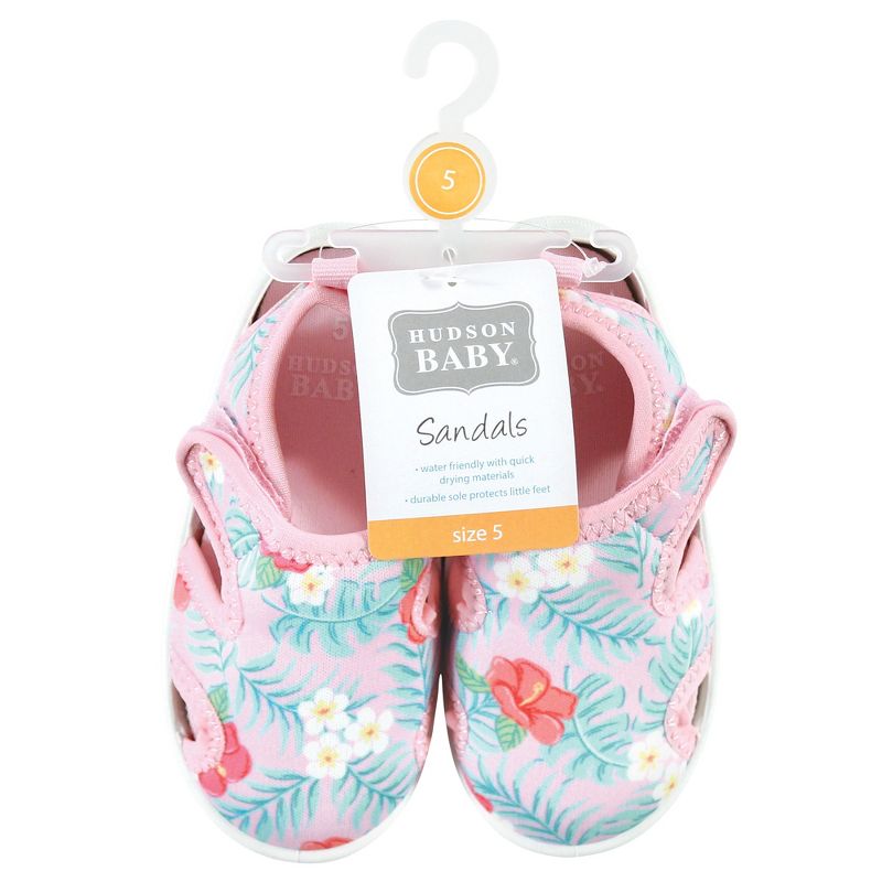 Hudson Baby Infant, Toddler and Kids Girl Sandal and Water Shoe, Hawaiian Print, 2 of 4