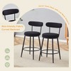 CAVINAS Swivel Barstools Set of 2, Upholstered Bar Stool with Footrest and Metal Legs, Counter Height Bar Chair for Bar, Kitchen, Dining Room - 4 of 4