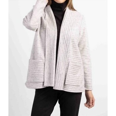 Women's Pleated Fleece Shawl Collar Jacket - habitat