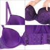 Agnes Orinda Women's Plus Push-Up Underwire Comfort Undergarment Set - 3 of 4