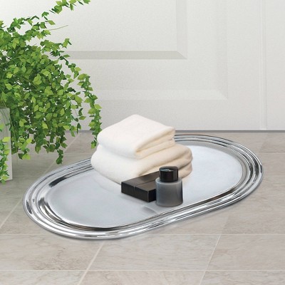 Chrome Plated Stainless Steel Oval Amenity Tray