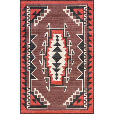 Nuloom Adrena Bold Boho Pet Friendly Machine Washable Area Rug