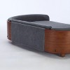 Sapphtopaz Velvet Elevated Dog Bed with Wood legs & Bent Wood Back Pet Sofa with Removable Foam Soft Cushion Dog Supplies - 3 of 4