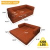Grungis Convertible Sleeper Sofa Bed with Cylindrical Pillow,Corduroy Folding Mattress Couch with Fixed-Shape Frame,Floor Sofa for Living Room - 4 of 4