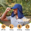 Tirrinia Mens Sun Hat with Neck Flap Cover, Foldable Hat for Outdoor Fishing Hiking, One Hat Double Use - 3 of 4