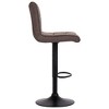 CLIHOME Modern Gas Lift Adjustable Swivel Bar Stools,Upholstered Counter Stools with Footrest and Back (Set of 2) - 3 of 4