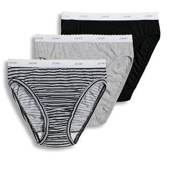 Jockey Womens Plus Size Elance Brief 3 Pack Underwear Briefs 100% cotton 11  Apple Blossom/Rice Flower/Black Currant