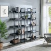 Chic Crate-5-Tier Open Bookshelf – Vintage Industrial | MDF+Metal Frame | Home Office | Open Shelving - 2 of 4