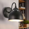 LNC Donnish 6.6-in W 1-Lights Brushed Black Farmhouse Dome  Wall Lights - 2 of 4