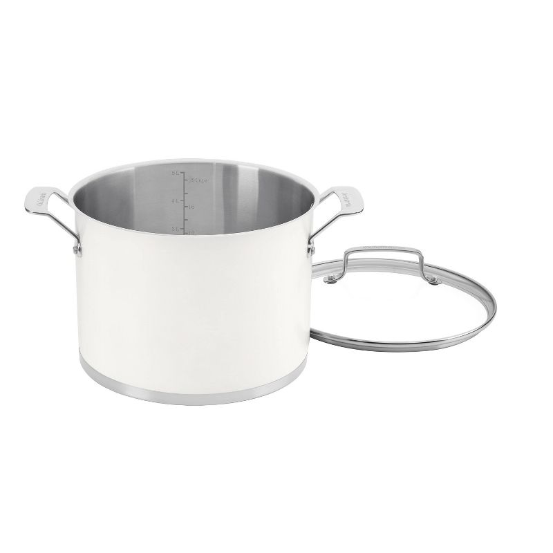Cuisinart Matte 6qt Stainless Steel Stockpot with Cover MW8966-22 - White, 4 of 6