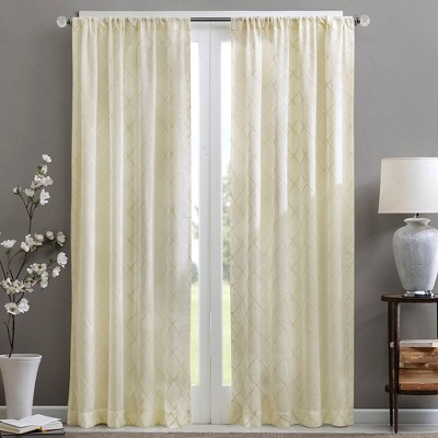 MAYEERTY Diamond Multifunctional and practical Sheer Window Curtain Panel(Only 1 Pc Panel) for Bedroom