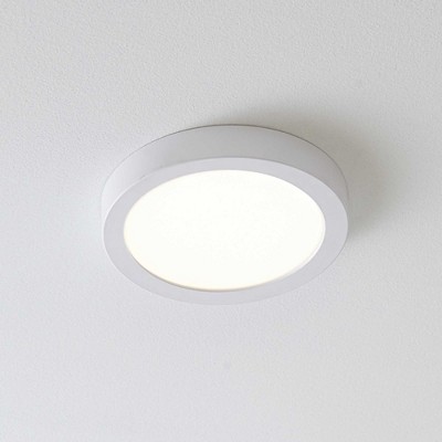 7-Inch White Glass LED Surface Mount Light