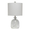 Hammered Glass Jar Table Lamp with Linen Shade - Lalia Home - 3 of 4