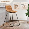 Arceso Swivel Bar stools Set, 25in Faux Leather Counter Height Bar stools, Mid Century Modern Bar Stools with Metal Legs & Footrest, for Kitchen - 4 of 4