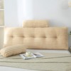 Bekrvio 39”/59”/79” Large Bolster Triangular Headboard Wedge w/2 Neck Roll Pillows Reading Pillows - 3 of 4