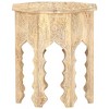 vidaXL Side Table Ã˜18.9" Solid Mango Wood - 2 of 4