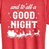 Women's - Instant Message - And To All A Good Night Christmas Short Sleeve Graphic T-Shirt - 2 of 4