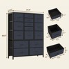15-Drawer Dresser with Wood Tabletop & Metal Frame - Tall Fabric Chest for Bedroom, Living Room,Entryway,Grey - 2 of 4