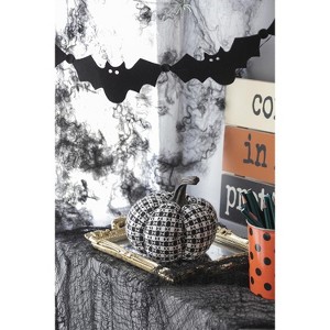 Fabric Plaid Pumpkin Decor, for Holiday Halloween Decoration - 1 of 4