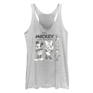 Women's Mickey & Friends Mickey and Friends Sketch Racerback Tank Top - 1 of 4