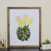 Raz Imports 24" Yellow and Green Cactus Wooden Framed Print Wall Art - 3 of 3