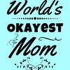 Women's Design By Humans World's Okayest Mom By hikebubble Racerback Tank Top - image 2 of 2