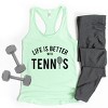 Simply Sage Market Life Is Better With Tennis Racerback Tank - 4 of 4