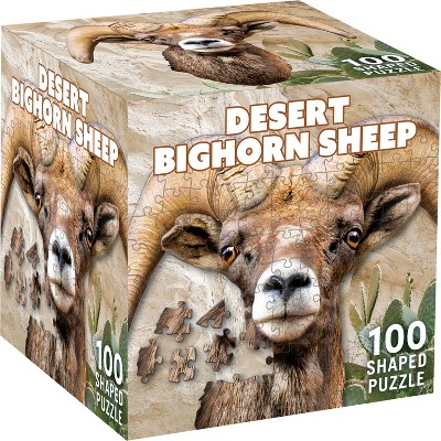 MasterPieces 100 Piece Jigsaw Puzzle - Desert Bighorn Sheep - 11.4"x11.45"