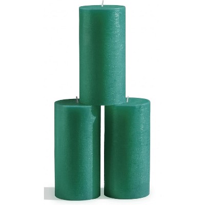 Large Pillar Candles 3x6 Inch ¨C Set of 3 Unscented Dripless Candles, Long Burning Rustic Finish for Weddings, Home Decor