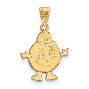 Black Bow Jewelry 14k Yellow Gold Syracuse Oranges NCAA Large Pendant - 1 of 3