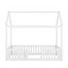 Lyngins Wood House Bed Frame with Fence, Door & Whimsical Sky Roof, Classic Floor Bed, Twin Size Toddler Bed, Play-Friendly Kids' Bed Frame - 4 of 4