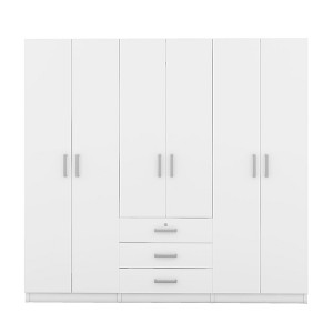 NicBex 68.00"H Armoire Wardrobe Closet Storage Cabinet with 6 Doors & Shelves & 3 Drawers for Bedroom - 1 of 4