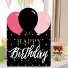 Big Dot of Happiness Chic Happy Birthday - Pink, Black and Gold - Happy Birthday Giant Greeting Card - Big Shaped Jumborific Card - image 2 of 4