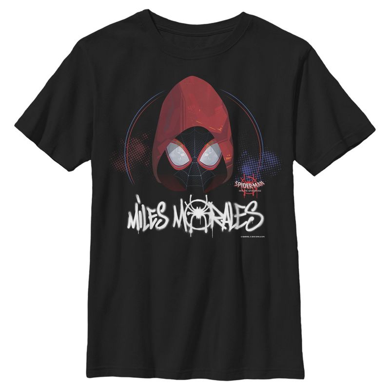Boy's Marvel Spider-Man: Into the Spider-Verse Hooded Miles T-Shirt, 1 of 4