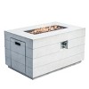 Moda Furnishings 23.8'' H x 42.5'' W Magnesium Oxide Propane Outdoor Fire Pit Table with Lid - 4 of 4