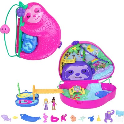 Polly Pocket Dolls And Playset, Travel Toys, Sloth Family 2-in-1 Purse  Compact : Target