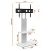 Mobile TV Stand for 32-75 Inch with Adjustable Shelf & Lockable Rolling Wheels,Floor Stand for Living Room Office-Baofuwish - 4 of 4